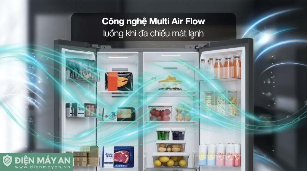 Tủ lạnh Toshiba Inverter 711 lít Side By Side GR-RS910WI-PMV(06)-MG